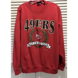 Vintage Home Team San Francisco 49ers Graphic Logo Sweatshirt Size XL Red/Blk 93